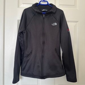 North Face Women’s Black Full Zip Jacket Heavenly Lake Tahoe Logo Shoulder Small